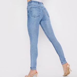 กางเกงยีนส์ผู้หญิงทรงลำลอง ขากว้าง เอวสูง สำหรับผู้หญิง ผ้าเดนิม - Product Image 2