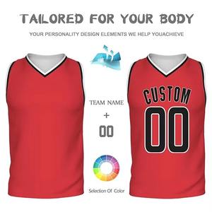 New Custom Printed Men's Basketball Jersey Quick-Dry Breathable <b>Slim</b> Fit Double Side Automated Cutting OEM Service Sleeveless - Product Image 5