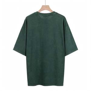เสื้อยืดแขนสั้นผู้ชายทรงโอเวอร์ไซส์ สีพื้น ผ้าคอตตอนเจอร์ซีย์ 100% ซักแล้ว ทรงโอ-เนค สไตล์ลำลอง ดีไซน์โลโก้ด้านหน้า ผ้า 260 กรัม แห้งเร็ว - Product Image 6