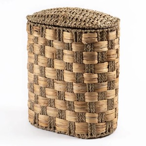 Panier ovale en jonc de mer et jacinthe d'eau, fait main, pour rangement, vente en gros, écologique, fabriqué au Vietnam - Product Image 6