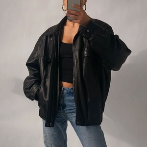 Ladies Genuine <b>Leather</b> oversize Woman <b>Jacket</b> <b>Real</b> Coat Cow <b>Leather</b> Cloth Turn Down Collar Sheepskin Woman <b>Jacket</b> - Product Image 5