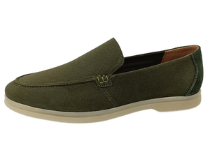 Mocasines de Lycra Color Oliva para Hombre, Punta Redonda, Entresuela Transpirable de EVA, Suela de Goma, Casuales, Cómodos, para Oficina, Trabajo, Todas las Temporadas - Product Image 3