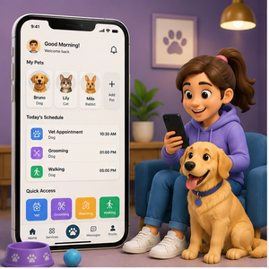 Desarrollo de Aplicaciones Móviles Veterinarias y de Cuidado Avanzado de Mascotas, Soluciones Basadas en la Nube con Tecnología de IA - Product Image 1