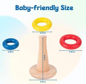 Jouet à empiler en bois pour bébés de 0 à 24 mois - Product Image 5