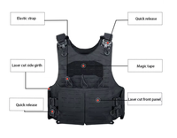 Gilet tactique léger 900D à libération rapide avec système Molle, gilet réglable pour la chasse et le camping