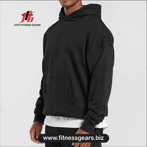 เสื้อฮู้ดผู้ชาย Just Fitness Gears ทรงปกติ สีพื้น ผ้าฝ้ายเฟรนช์เทอร์รี่ สวมใส่สบายๆ สำหรับฤดูใบไม้ร่วง - Product Image 2