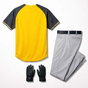 OEM Blank Two-Tone Baseball <b>Uniforms</b> Quick Dry Breathable <b>Custom</b> Team Shirts Men's Button Front Baseball Jersey - Product Image 6