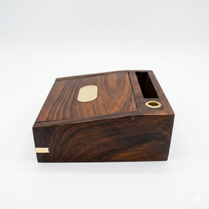 Indian Rosewood Stationery Rack | Wooden Pen Stand with Slip Holder | Executive Office Desk Organizer Handmade <b>Table</b> Decor Gift - Product Image 1
