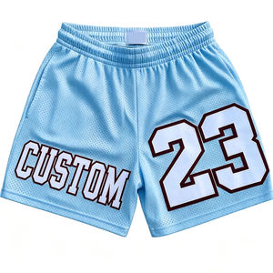 Oem Logo <b>Men</b> Gym <b>Shorts</b> Custom Logo Waistband Sports Running <b>Shorts</b> <b>Compression</b> Quick Dry Workout Basketball Mesh <b>Shorts</b> - Product Image 1