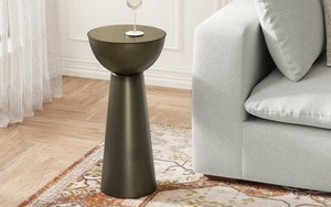 Nova Modern Minimalist Metal Coffee <b>Table</b> <b>With</b> Conical Base For Living Room Furniture - Product Image 6