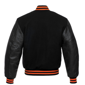 Chaqueta Varsity Personalizada al por Mayor de Alta Calidad con Cuello Alto y Logotipo Frontal para Hombre, para Equipos Escolares de Béisbol - Product Image 2