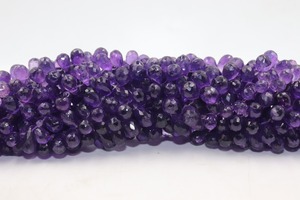 AAA Grade African <b>Amethyst</b> Drop Shape Beads 6-8 MM 8 Inch Natural Gemstone For Jewelry Making At Wholesale Price - Product Image 2