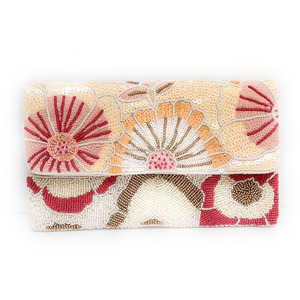 Bolso de Mano Tipo Clutch Plegable, Hecho a Mano, con Cuentas Florales, Bordado Vintage, para Fiestas, Bodas, Monedero - Disponible - Product Image 1