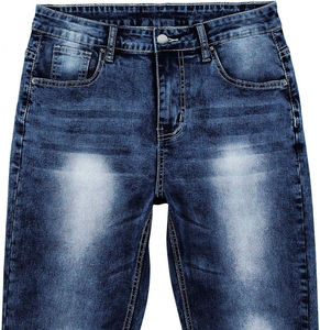 Pantalon en jean décontracté coupe droite extensible pour homme 2026 avec logo frontal, grande taille, style hip-hop, noir et bleu, pour le jogging, automne, printemps, été - Product Image 3