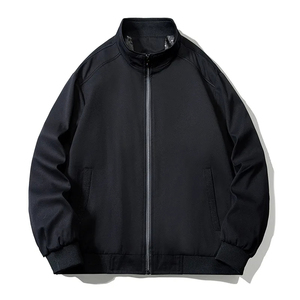 <b>Star</b> Wear Industry OEM Autumn Men's Windproof Waterproof Eco-Friendly Bomber <b>Jacket</b> Stand Collar Zipper Closure Streetwear Style - Product Image 1