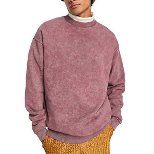 เสื้อสเวตเชิ้ตย้อมสีแบบแอซิดวอช ดีไซน์ใหม่ ขายดีที่สุดสำหรับผู้ชาย สั่งซื้อขั้นต่ำน้อย ขายส่งเสื้อสเวตเชิ้ตย้อมสีแบบแอซิดวอชสำหรับผู้ชาย - Product Image 1