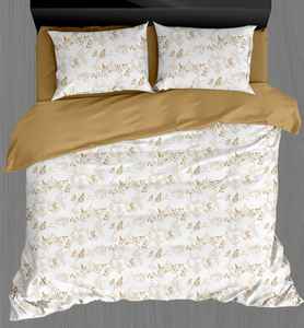 Drap plat imprimé style hôtelier Queen Size avec drap-housse à poches profondes et 2 taies d'oreiller en microfibre 400TC pour usage hospitalier - Product Image 3