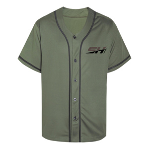 Maillot de baseball boutonné respirant, chemise de sport athlétique légère, uniforme d'équipe, tenue décontractée performante à prix abordable - Product Image 1