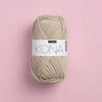 Hilo con logo KONA, hilo acrílico, algodón y nailon para crochet y tejido a mano, ovillo de 65g, hilo de algodón peinado.