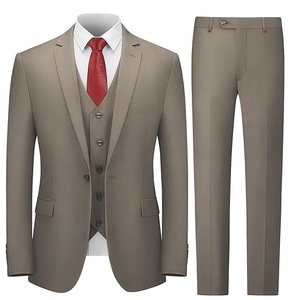 Costume de marié trois pièces ajusté et respirant pour l'automne et l'hiver, blazer italien toutes saisons, costumes de cérémonie et de business, smokings - Product Image 5