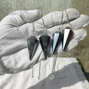 Péndulos de Shungita de Primera Calidad |   Cristales de Radiestesia Naturales Pulidos para Protección EMF |   Energía Curativa Reiki |   Feng Shui | - Product Image 6