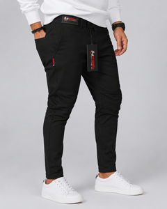 Pantalon cargo en denim délavé pour homme Fly Humble, coupe classique, kaki, coton, formel, respirant, léger, couleur unie, style été - Product Image 3