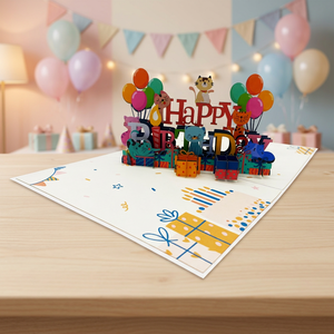 Carte d'anniversaire et de Thanksgiving 3D Pop Cat, artisanat en papier fait main de Hanoï, impression offset tendance, design personnalisé, découpe laser animalière - Product Image 6