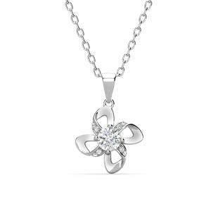 Nouveau collier fin en argent sterling 925 avec pendentif nœud en diamant moissanite GRA avec certificat, bijoux pour femmes, bijoux Destiny - Product Image 1