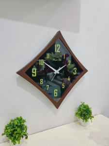 Reloj de Pared de Lujo Hecho a Mano, Estilo Moderno, Forma de Diamante, Decoración para el Hogar y la Oficina, para Sala de Estar - Product Image 2