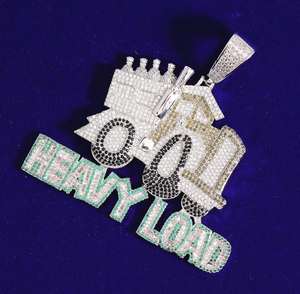 จี้รถบรรทุกหนักเงินแท้ 925 สำหรับผู้ชาย ประดับเพชรโมอิสซาไนต์เต็มตัว ชุบโรเดียม สไตล์ฮิปฮอป ลดราคาพิเศษ - Product Image 3