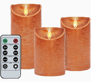 Bougie sans flamme à cire véritable TOOWIN, bougie LED à piles avec télécommande pour la décoration de la maison et les fêtes - Product Image 1