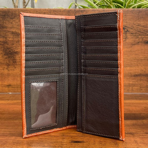 Cartera larga con cuentas de cuero artesanal personalizada de primera calidad para hombre, cartera plegable de piel de vaca con bolsillos para tarjetas y características de monedero - Product Image 6