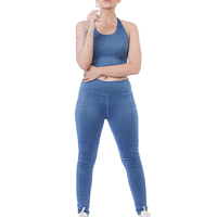 Vêtements de sport pour femmes, vêtements de fitness pour femmes, ensemble de yoga 2 pièces, prix de gros, haute qualité, tricoté, logo personnalisé