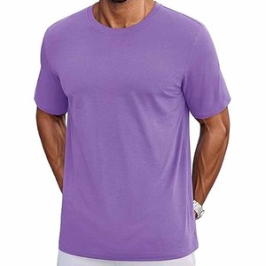 T-shirts pour hommes de haute qualité en gros, respirants, écologiques, anti-rétrécissement, à manches courtes, 100% coton tricoté, personnalisables - Product Image 3
