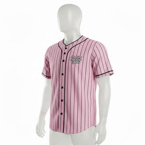 Uniforme de Béisbol y Sóftbol Unisex de Alta Calidad, 100% Poliéster Antibacterial, Cuello en V, con Logotipo Personalizado y Nombres del Equipo - Product Image 1