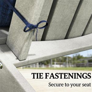 Set di 4 cuscini per sedie da esterno blu navy, solo per sedie da giardino - Product Image 4