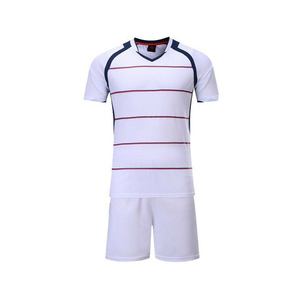Conjunto de Camiseta de Fútbol a Rayas Azul Marino para Hombre, Manga Corta, Cuello en V, Uniforme Deportivo Atlético que Absorbe la Humedad - Product Image 5