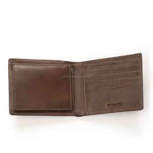 Portefeuille en cuir marron pour homme, fait main, fin, porte-cartes de crédit, portefeuille décontracté pour affaires - Product Image 2