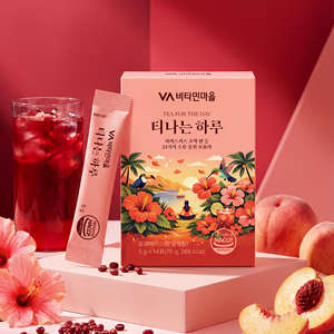 Vitamin Village Thé Coréen en Poudre aux Fleurs, Mélange Hibiscus et Sureau, Sans Sucre, Riche en Vitamine C, 5g x 14 Sachets, Nouveauté - Product Image 4