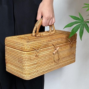Wholesale Handrafted Rattan Picnic <b>Basket</b> Outdoor Beach Camping Accessories Mini <b>Wicker</b> Camp <b>Hamper</b> - Product Image 4