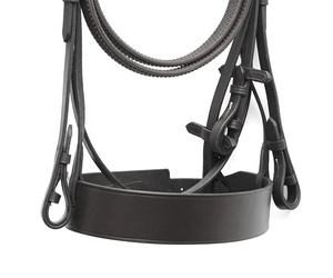 Bridon Premium pour l'équitation en cuir véritable et PU élégant avec nezier large et rênes à grip en caoutchouc, modèle durable MVE-LB 1334 - Product Image 2
