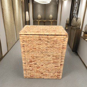 Juego de 4 Cestas de Almacenamiento Tejidas a Mano de Jacinto de Agua, Contenedores Ecológicos para Ropa y Toallas para el Hogar y la Hostelería - Product Image 6