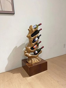 Estante de madera con forma de árbol, soporte decorativo para botellas, perfecto para ocasiones especiales, reuniones familiares, hospitalidad y regalos. - Product Image 6