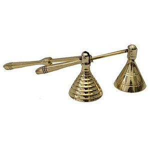 Éteignoir à bougie en métal plaqué argent avec manche en bois noir, outil de qualité supérieure pour une extinction de bougie sûre et élégante - Product Image 3
