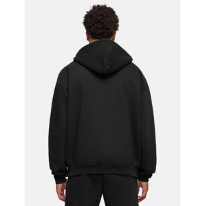 <b>Men's</b> Oversized <b>Black</b> Pullover Hoodie Casual Fleece <b>Sweatshirt</b> Solid Color Hooded Regular Fit Winter Wear 100% Cotton <b>Plain</b> Dyed - Product Image 2