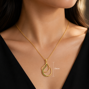 Pendentif délicat fait main en zircon plaqué or rose 18 carats pour femme, cadeau de mariage pour maman - Product Image 5