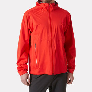 Men's Red Hooded Waterproof <b>Jacket</b> <b>With</b> <b>Zipper</b> Closure Sporty Style winter Wear Polyester Shell - Product Image 5