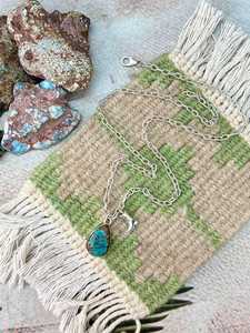 Handmade Turquoise <b>Necklace</b> Sterling Silver <b>Boho</b> Southwestern Statement Jewelry Natural Gift for Her - Product Image 5