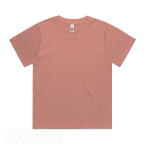 Proshah Boxy เสื้อยืดผู้หญิง,เสื้อยืดสตรีสีโรสโกลด์พีชผ้าฝ้ายความยาวปานกลาง100% - Product Image 4