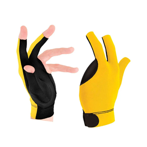 Gants de billard confortables personnalisés à une main, gants de billard OEM à trois doigts en Spandex/Polyester - Product Image 6